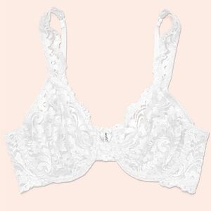 Smart And Sexy White Lace Unlined Underwire Bra New With Tags 42DD